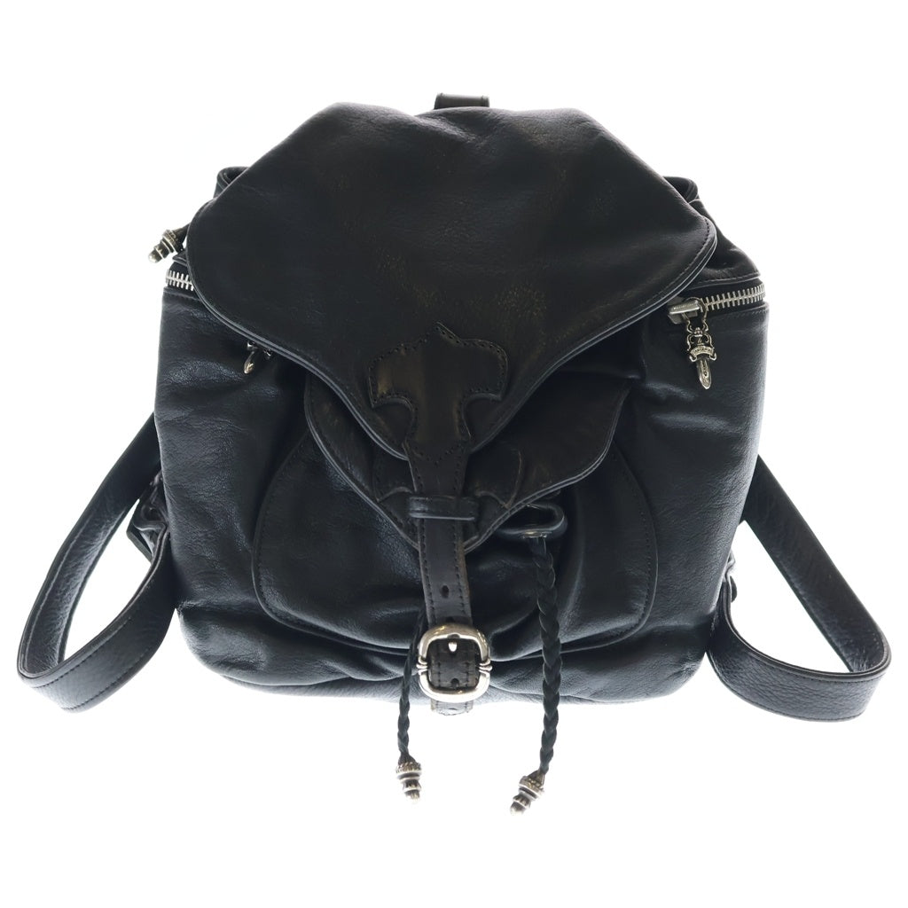 CHROME HEARTS(クロムハーツ) FLERKNEE MINI BACKPACK フレアニー ダガージップ レザー ミニバックパック リュック ブラック