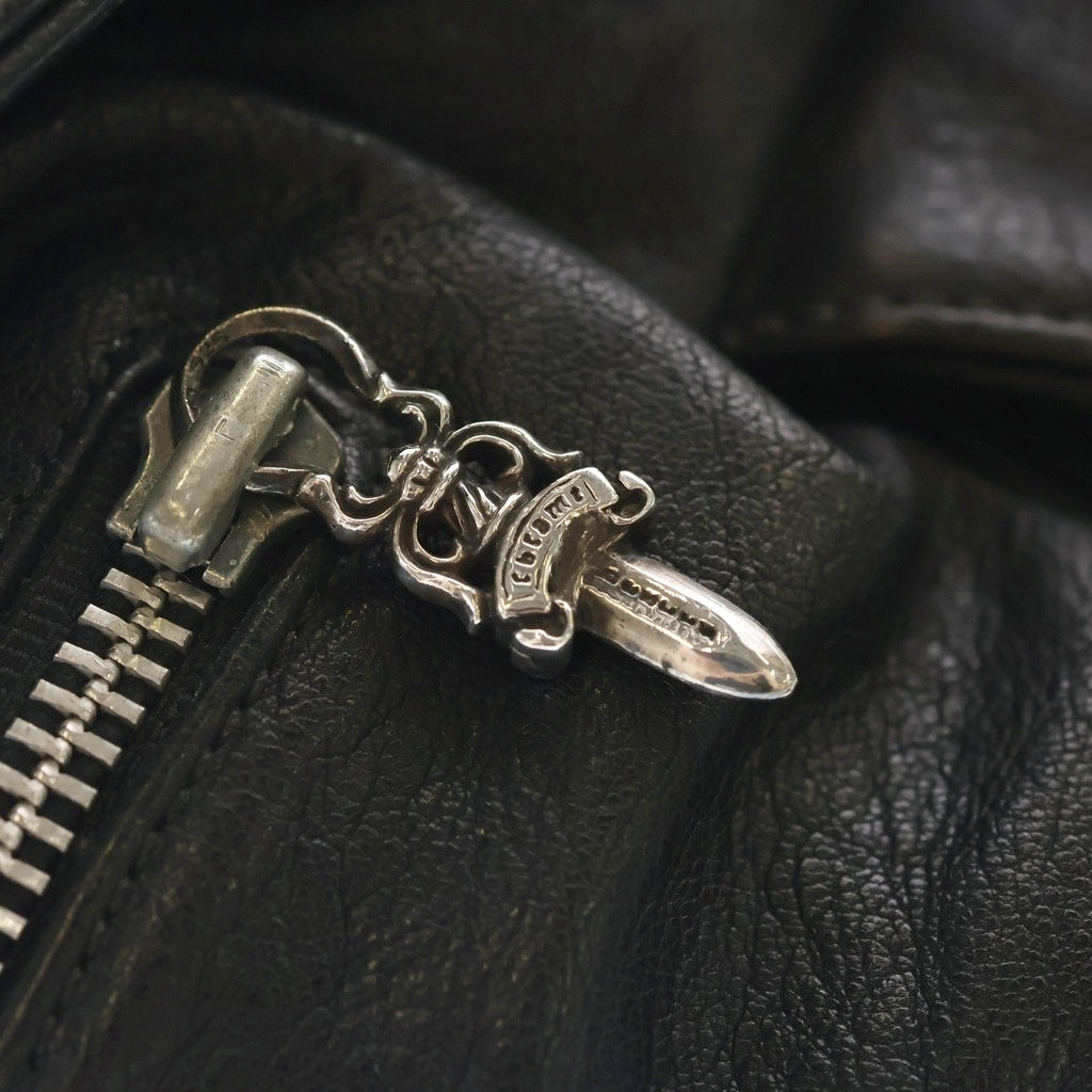 CHROME HEARTS(クロムハーツ) FLERKNEE MINI BACKPACK フレアニー ダガージップ レザー ミニバックパック リュック ブラック