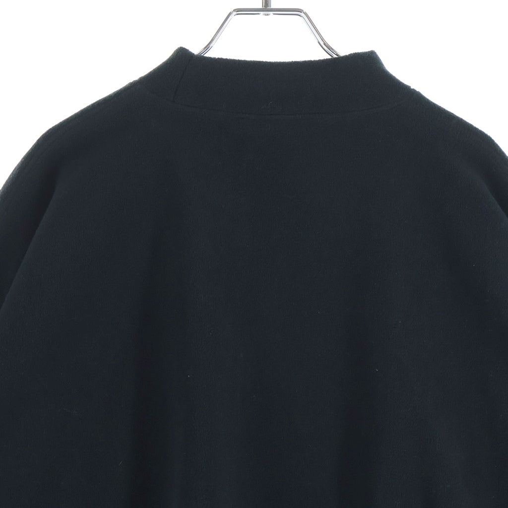 BALENCIAGA(バレンシアガ) 23AW Unity Sports Icon Sweatshirt ボア素材 モックネックスウェットトレーナー ブラック