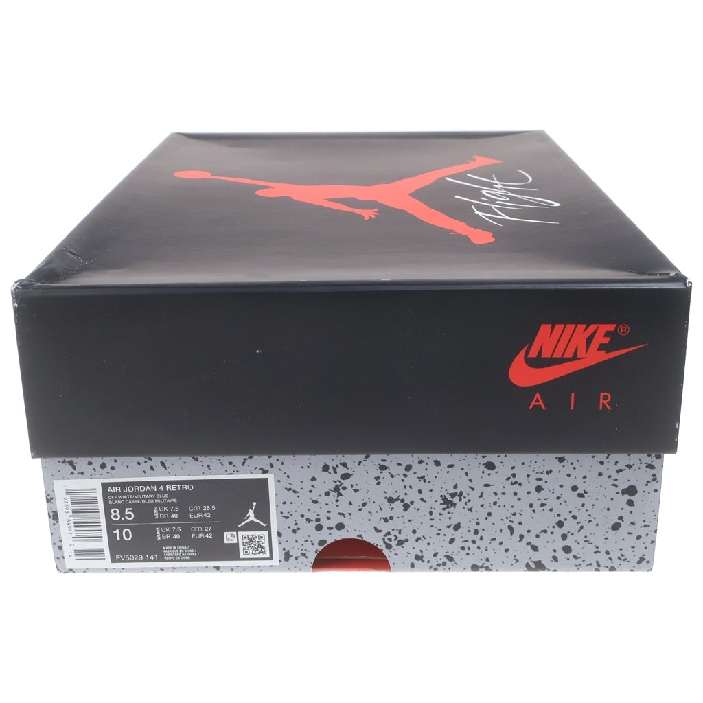 NIKE(ナイキ) AIR JORDAN 4 FV5029-141 エアジョーダン4 レトロ インダストリアルブルー US8.5/26.5cm ホワイト/ブルー