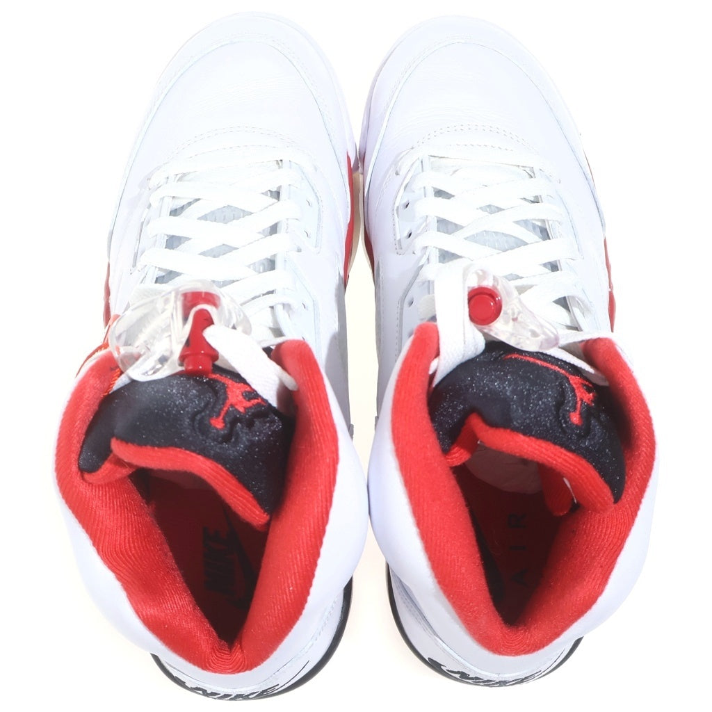 NIKE(ナイキ) AIR JORDAN 5 RETRO OG HQ7978-101 エアジョーダン5 ファイヤーレッド ナンバリング23 ハイカットスニーカー US8.5/26.5cm ホワイト