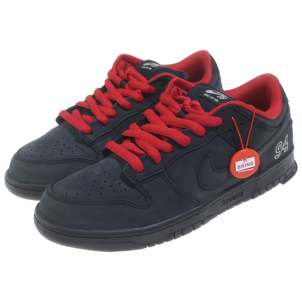 NIKE SB(ナイキエスビー) ×SUPREME DUNK LOW HQ8487-001 シュプリーム ダンク ローカットスニーカー US8.5/26.5cm ブラック