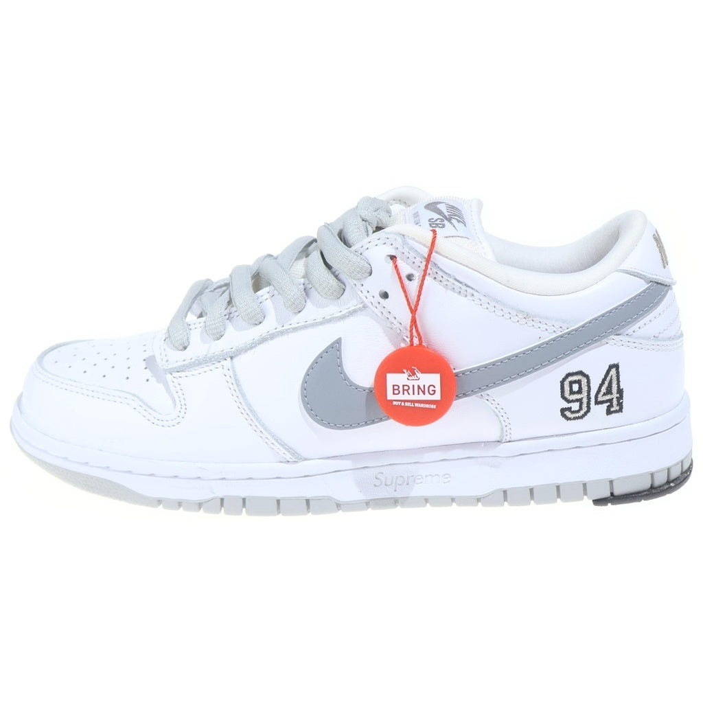 NIKE SB(ナイキエスビー) ×SUPREME DUNK LOW HQ8487-100 シュプリーム ダンク ローカットスニーカー US8.5/26.5cm ホワイト