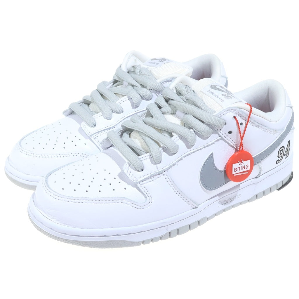 NIKE SB(ナイキエスビー) ×SUPREME DUNK LOW HQ8487-100 シュプリーム ダンク ローカットスニーカー US8.5/26.5cm ホワイト