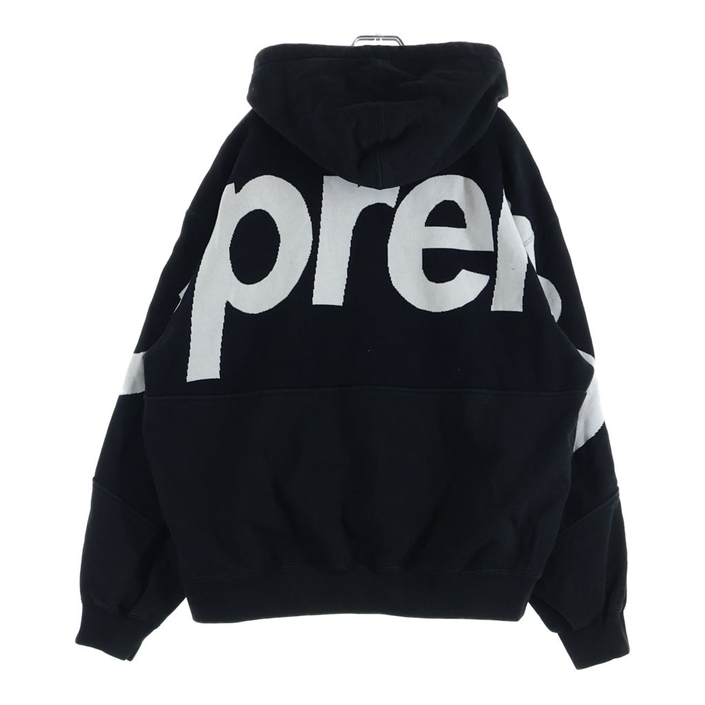 SUPREME(シュプリーム) 23AW Big Logo Jacquard Hooded Sweatshirt ビッグロゴ ジャガードフーディー スウェットプルオーバーパーカー ブラック