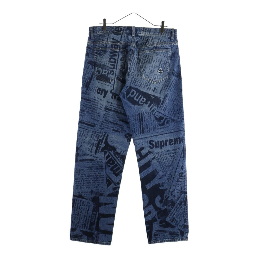 SUPREME(シュプリーム) 25SS Regular Jean Newspaper レギュラー ジーンズ ニュースペーパー デニムパンツ インディゴ