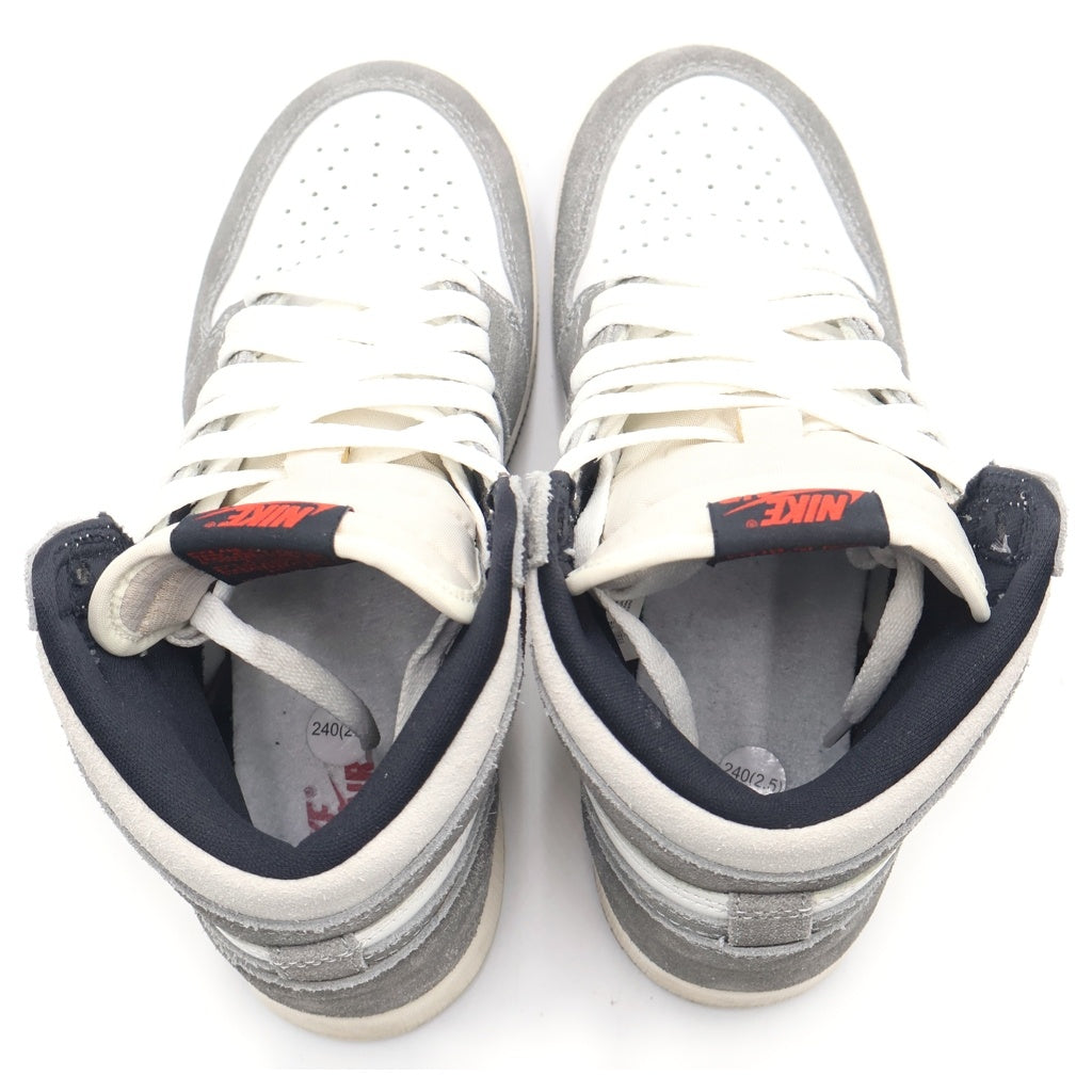 NIKE(ナイキ) WMNS AIR JORDAN 1 RETRO HIGH OG GS FD1437-051 エアジョーダン1 ガールズ ハイカットスニーカー グレー/ホワイト US5Y/23.5cm レディース