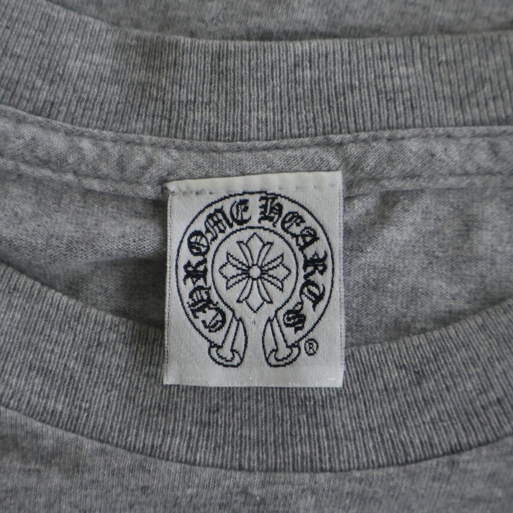CHROME HEARTS(クロムハーツ) OLD HORSESHOE L/S T-SHIRT オールド ホースシューポケット 長袖Tシャツ カットソー グレー