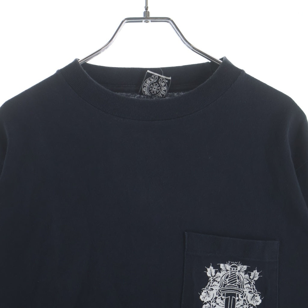 CHROME HEARTS(クロムハーツ) OLD VINE DGGR L/S T-SHIRT アームクロスプリント ヴァインダガーポケット長袖Tシャツ カットソー ブラック