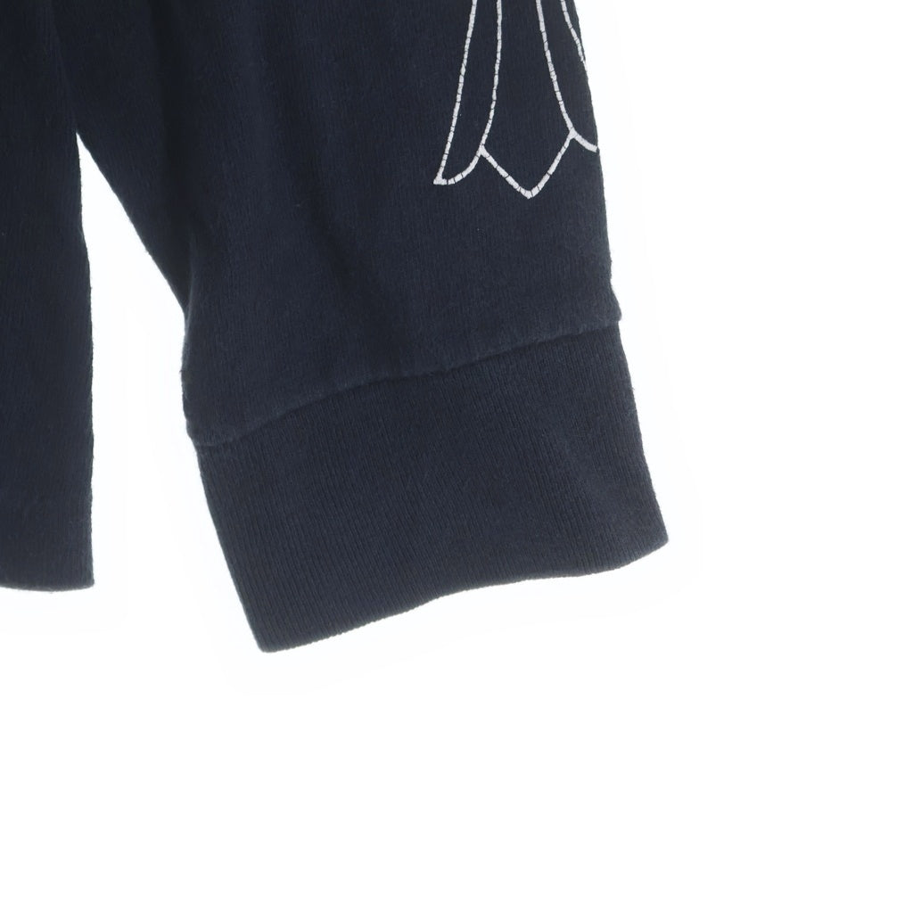 CHROME HEARTS(クロムハーツ) OLD VINE DGGR L/S T-SHIRT アームクロスプリント ヴァインダガーポケット長袖Tシャツ カットソー ブラック