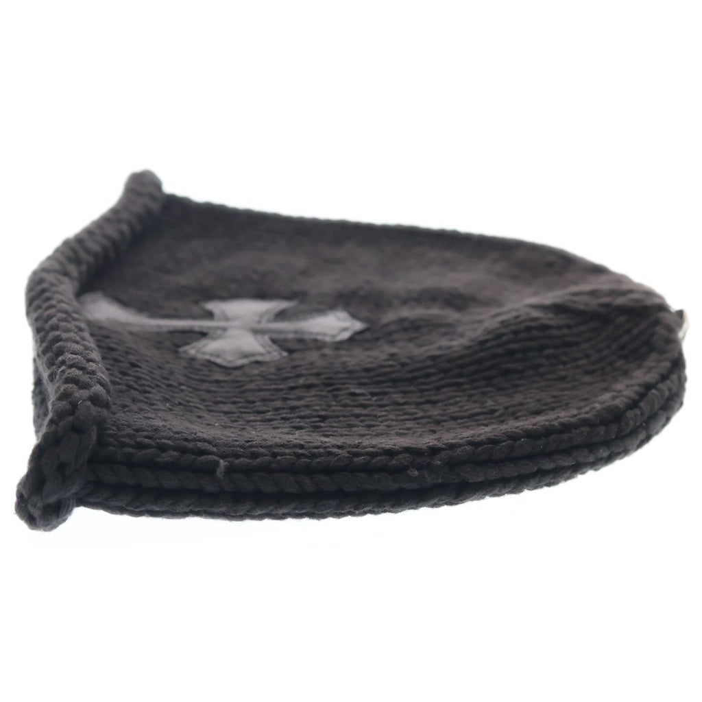 CHROME HEARTS(クロムハーツ) OLD BEANIE CASH オールド クロスパッチ カシミヤ ニットキャップ ビーニー 帽子 ブラック