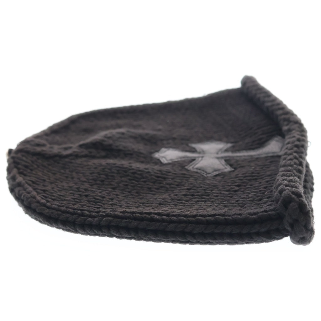 CHROME HEARTS(クロムハーツ) OLD BEANIE CASH オールド クロスパッチ カシミヤ ニットキャップ ビーニー 帽子 ブラック