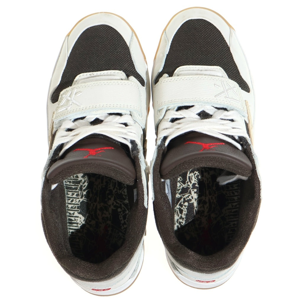NIKE(ナイキ) ×TRAVIS SCOTT JORDAN JUMPMAN JACK FZ8117‐100 トラヴィススコット ジョーダン ジャンプマン ローカットスニーカー US8.5/26.5cm ホワイト/ブラウン
