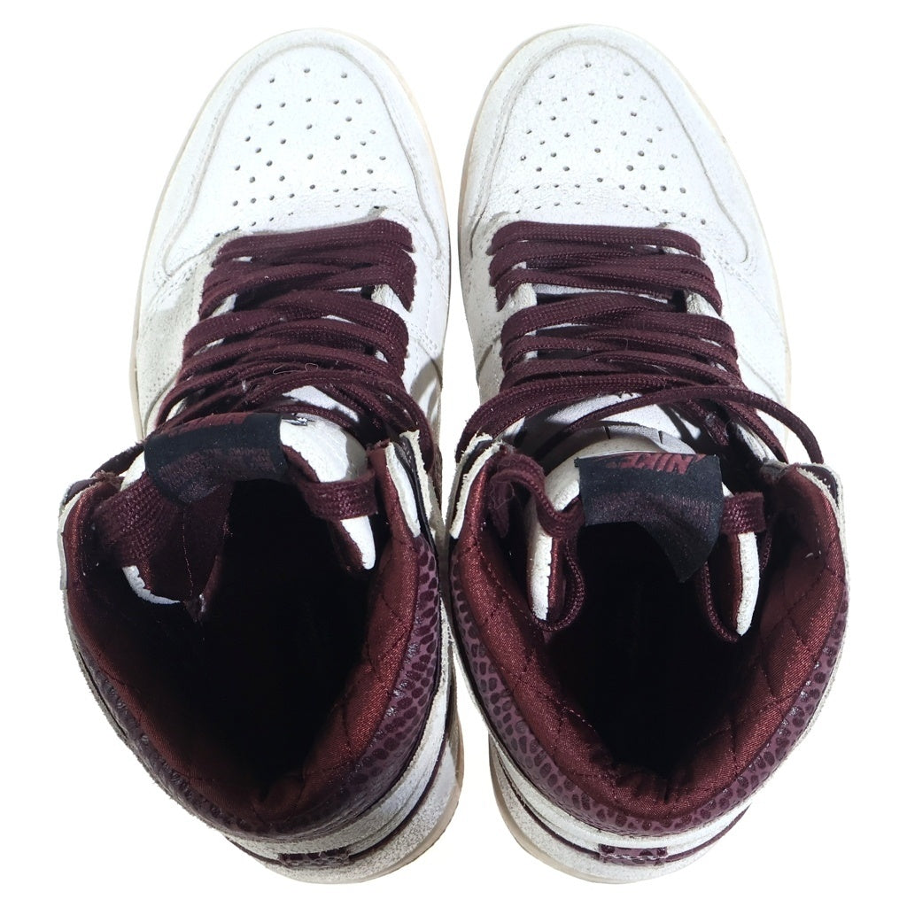 NIKE(ナイキ) ×A MA MANIERE AIR JORDAN 1 DO7097-100 アママニエール エアジョーダン1 レトロ ハイカットスニーカー US8.5/26.5cm ホワイト/ブラウン