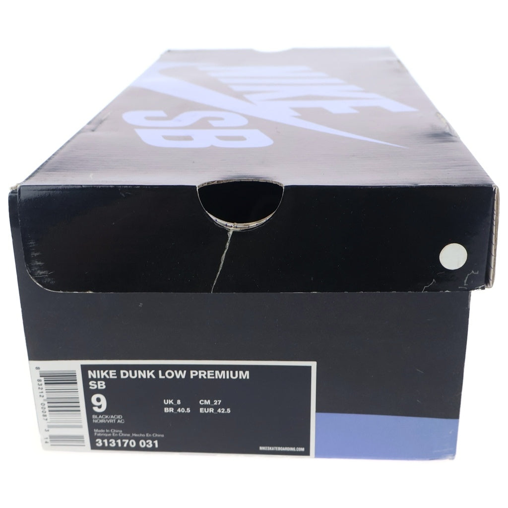 NIKE SB(ナイキエスビー) 【観賞用 2007年製】DUNK LOW PREMIUM C&K 313170-031 ダンク シーアンドケイ ローカットスニーカー US9/27.0cm ブラック/ホワイト/グリーン