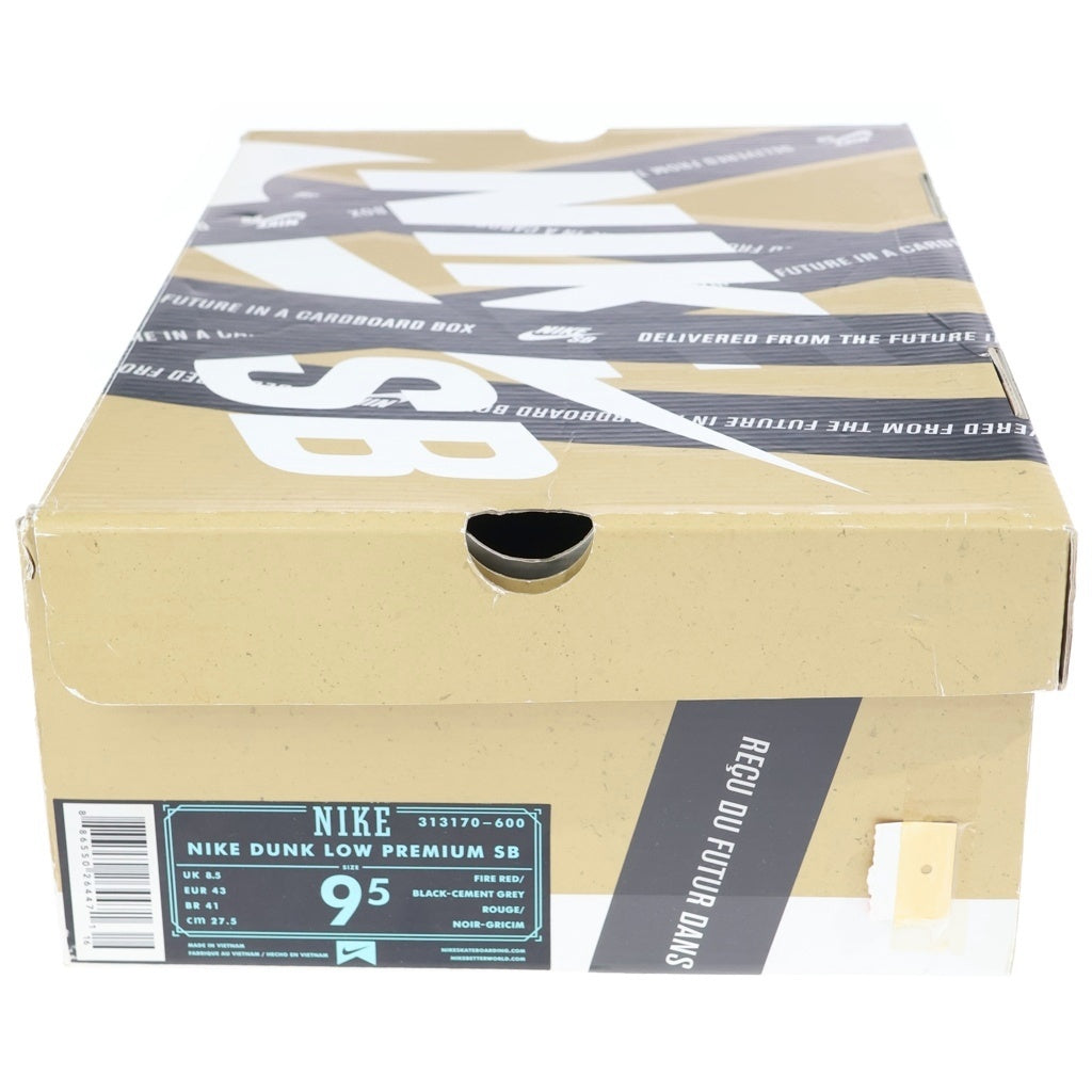 NIKE SB(ナイキエスビー) 【観賞用 2012年製】× DUNK LOW PREMIUM 313170-600 ダンク プレミアム ローカットスニーカー US9.5/27.5cm レッド/ブラック