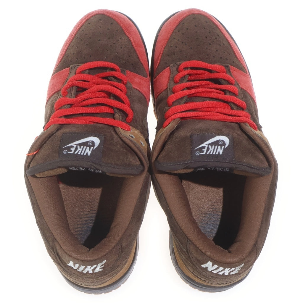 NIKE SB(ナイキエスビー) 【観賞用 2003年製】DUNK LOW PRO BISON 304292-226 ダンク バイソン つま赤 ローカットスニーカー US9/27.0cm レッド/ブラウン