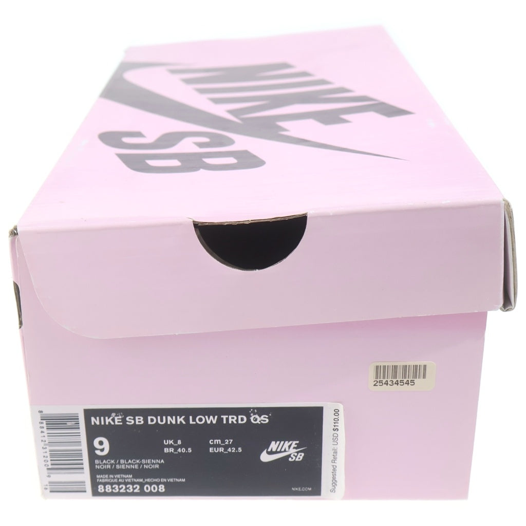 NIKE SB(ナイキエスビー) ×STAPLE DUNK LOW TRD QS BLACK PIGEON 883232-008 ステイプル ダンクロウ ブラックピジョン ローカットスニーカー US9/27.0cm ブラック
