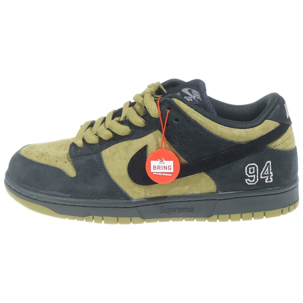 NIKE SB(ナイキエスビー) ×SUPREME DUNK LOW CAMPER GREEN HQ8487-300 シュプリーム アジア限定 ダンク ローカットスニーカー US9.5/27.5cm カーキ
