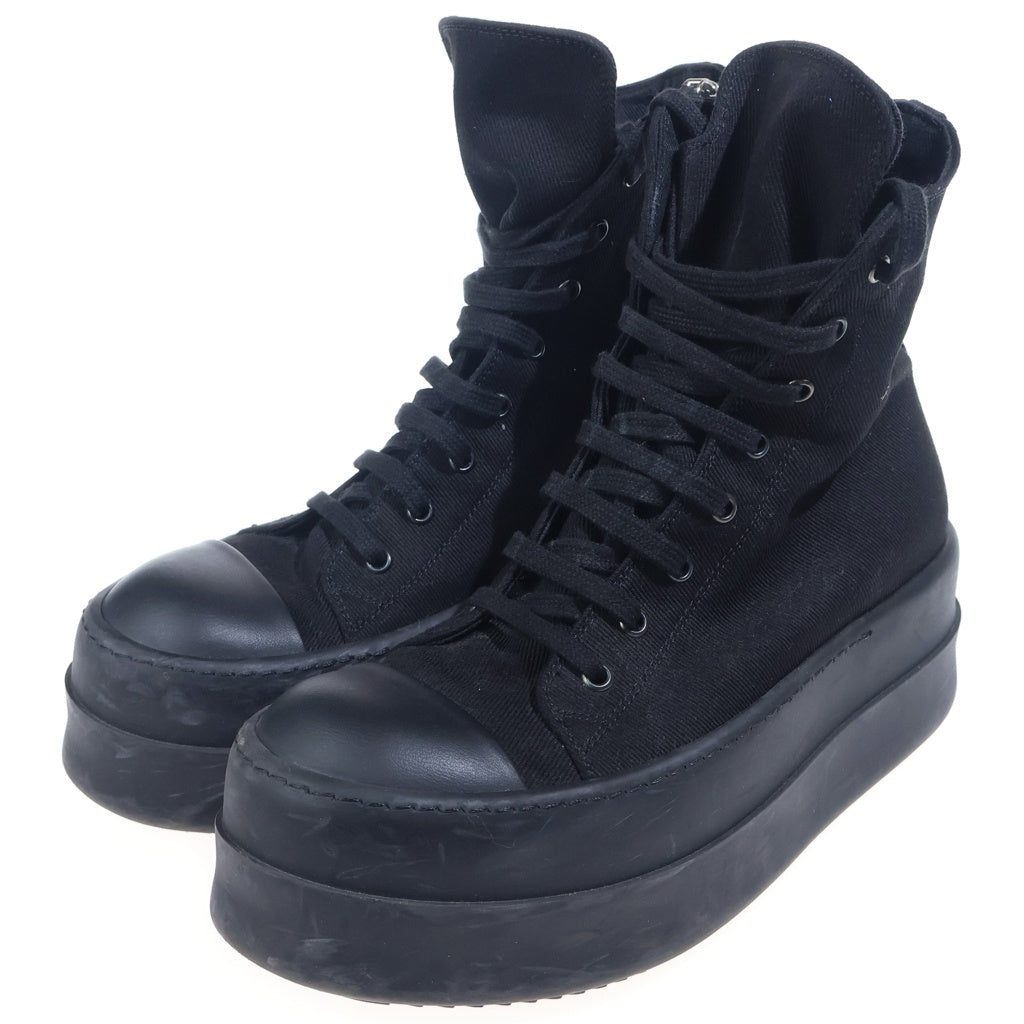 Rick Owens DRKSHDW(リックオウエンス ダークシャドウ) Mega Bumper Sneakers メガバンパー ハイカットスニーカー ブラック 41
