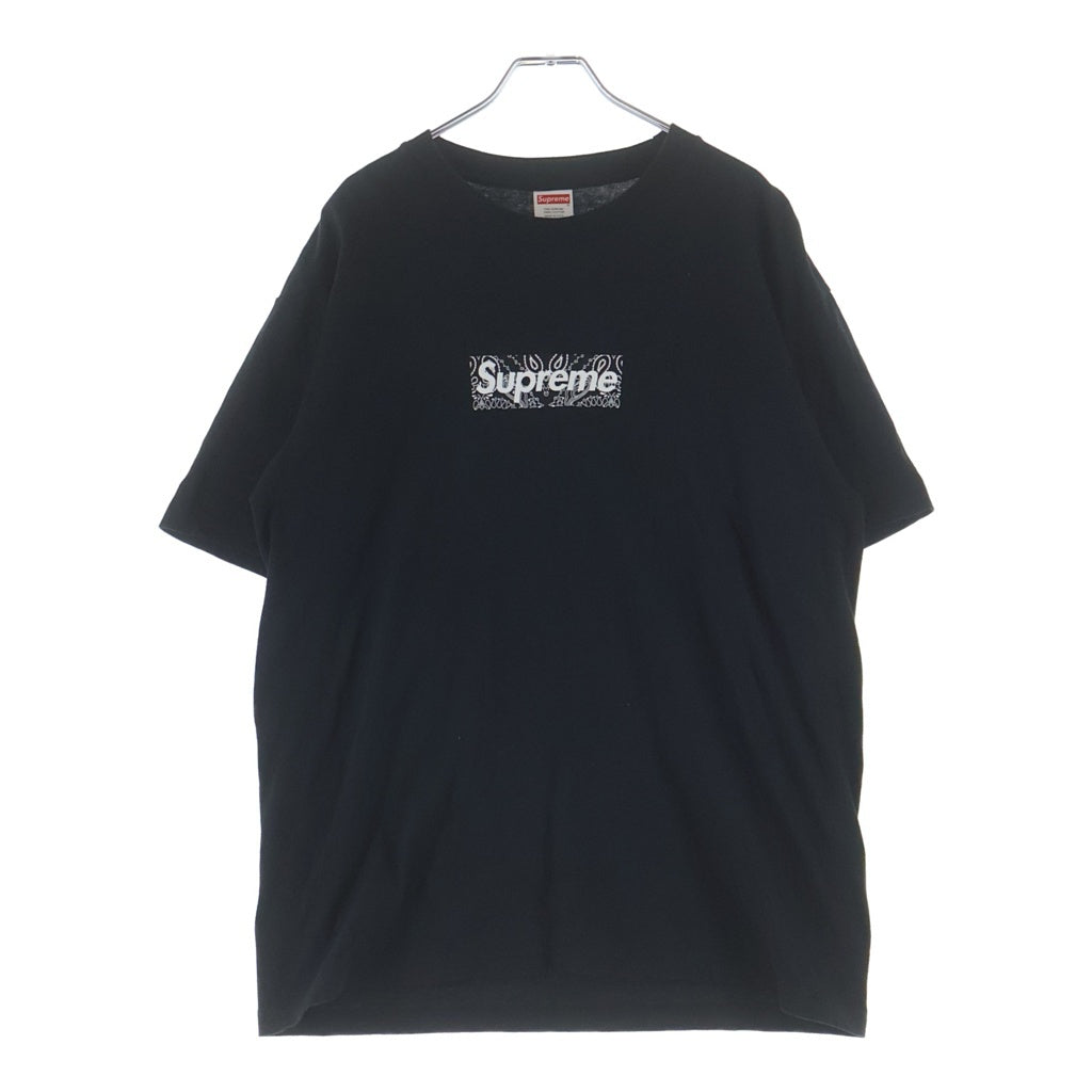 SUPREME(シュプリーム) 19AW Bandana Box Logo Tee バンダナボックスロゴ クルーネック半袖Tシャツカットソー ブラック