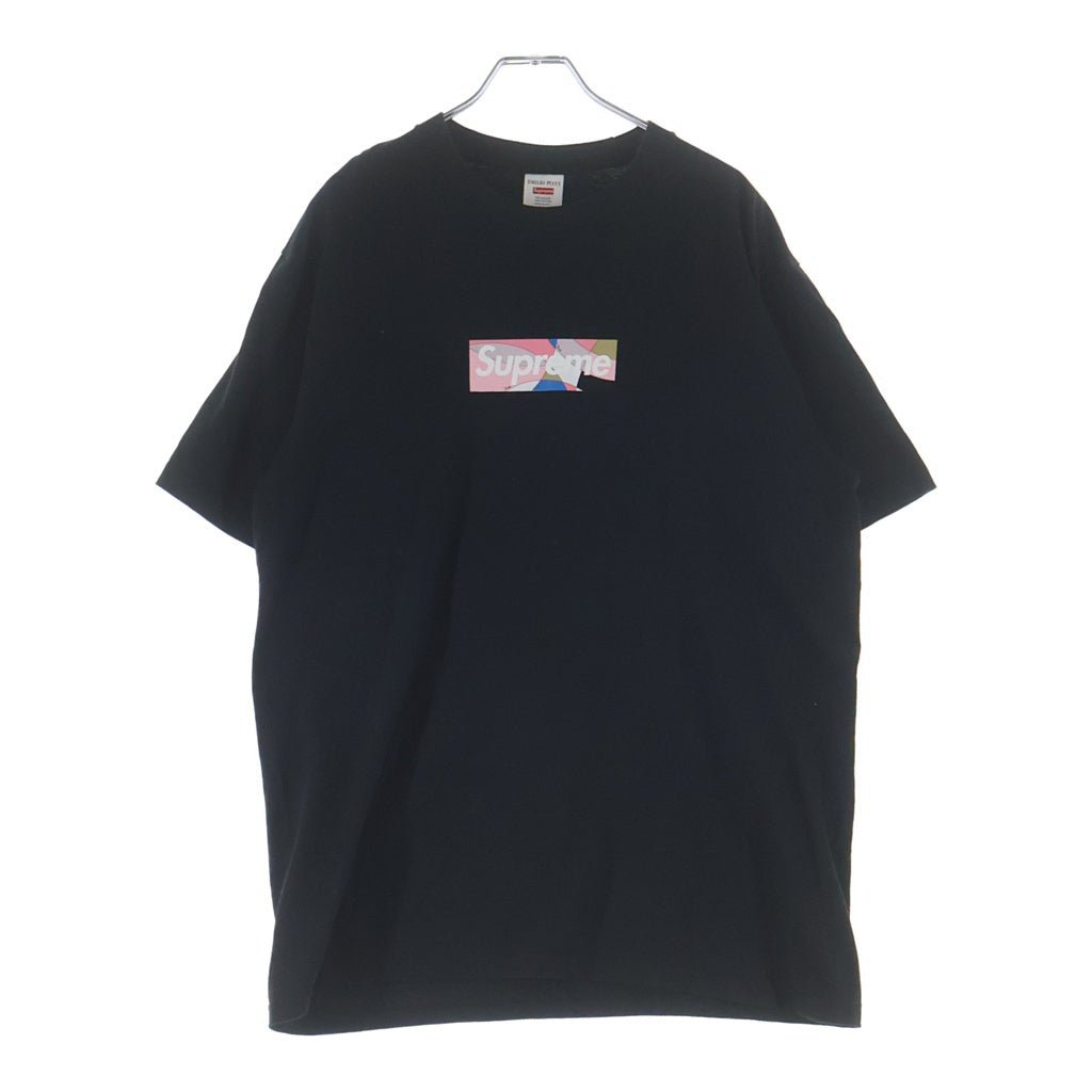 SUPREME(シュプリーム) 21SS ×Emilio Pucci Box Logo Tee エミリオ プッチ ボックスロゴ クルーネック 半袖Tシャツ カットソー ブラック