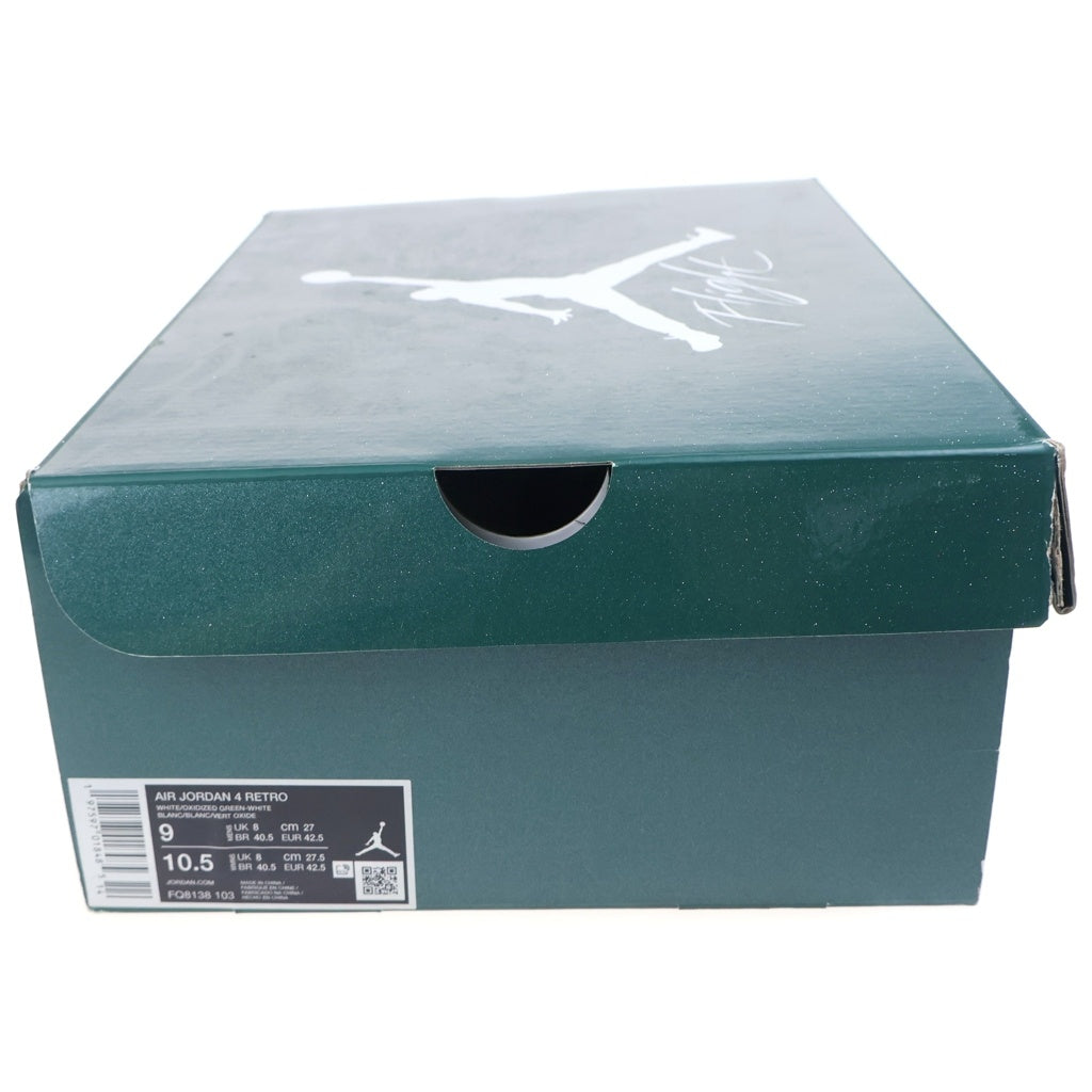NIKE(ナイキ) AIR JORDAN 4 RETRO OXIDIZED GREEN FQ8138-103 エアジョーダン4 レトロ オキシダイズドグリーン ハイカットスニーカー US9/27.0cm ホワイト/グリーン