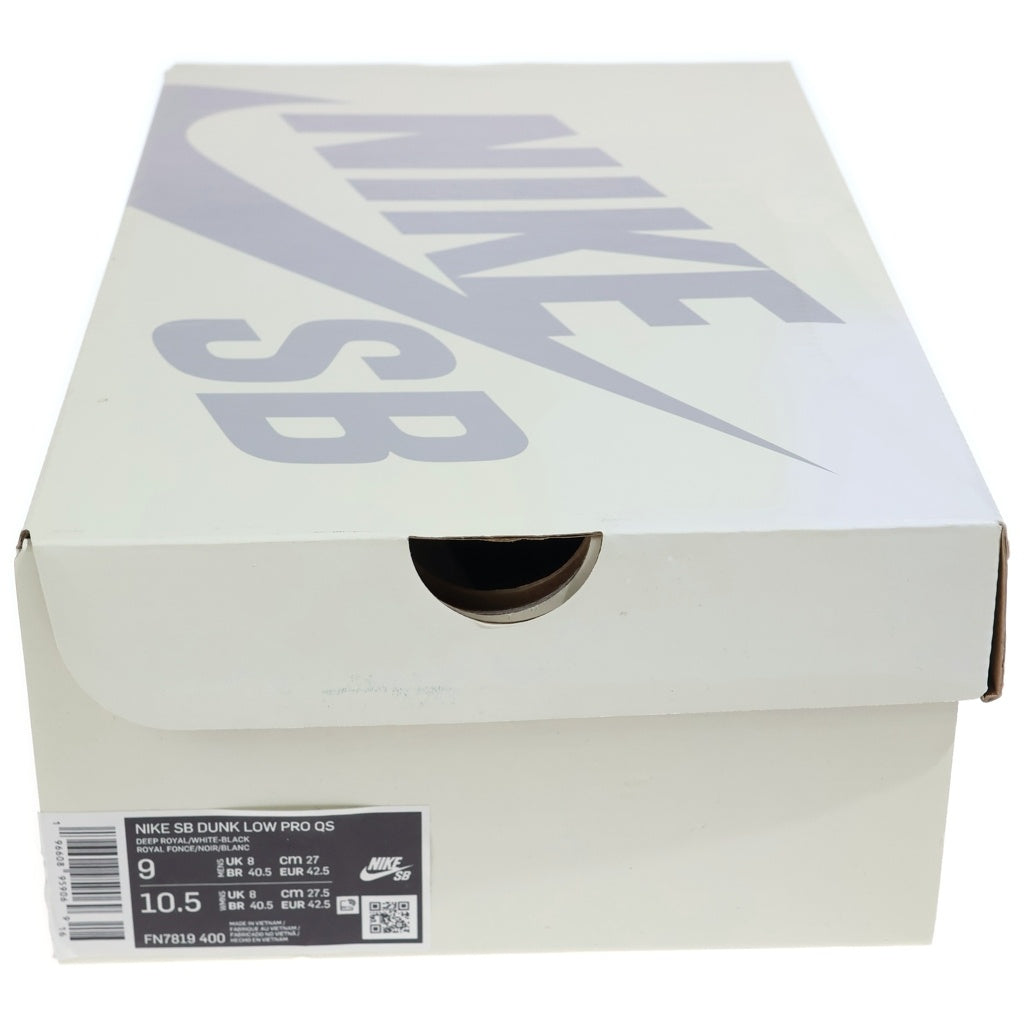 NIKE SB(ナイキエスビー) ×BORN X RAISED DUNK LOW PRO QS ONE BLOCK AT A TIME FN7819-400 ボーンアンドレイズド ローカットスニーカー US9/27.0cm ブルー/ホワイト