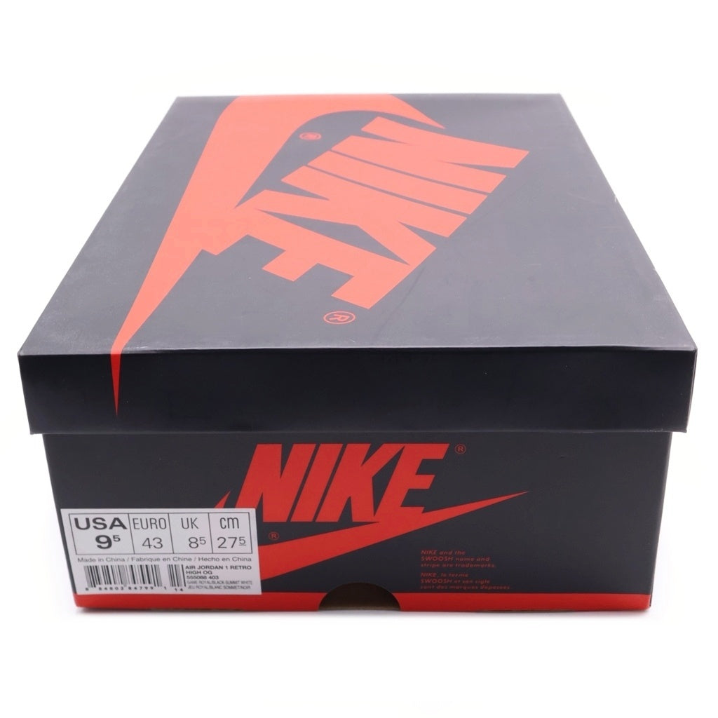 NIKE(ナイキ) AIR JORDAN 1 RETRO HIGH OG GAME ROYAL 555088-403 エアジョーダン1 ゲームロイヤル ハイカットスニーカー US9.5/27.5cm ブルー/ホワイト/ブラック