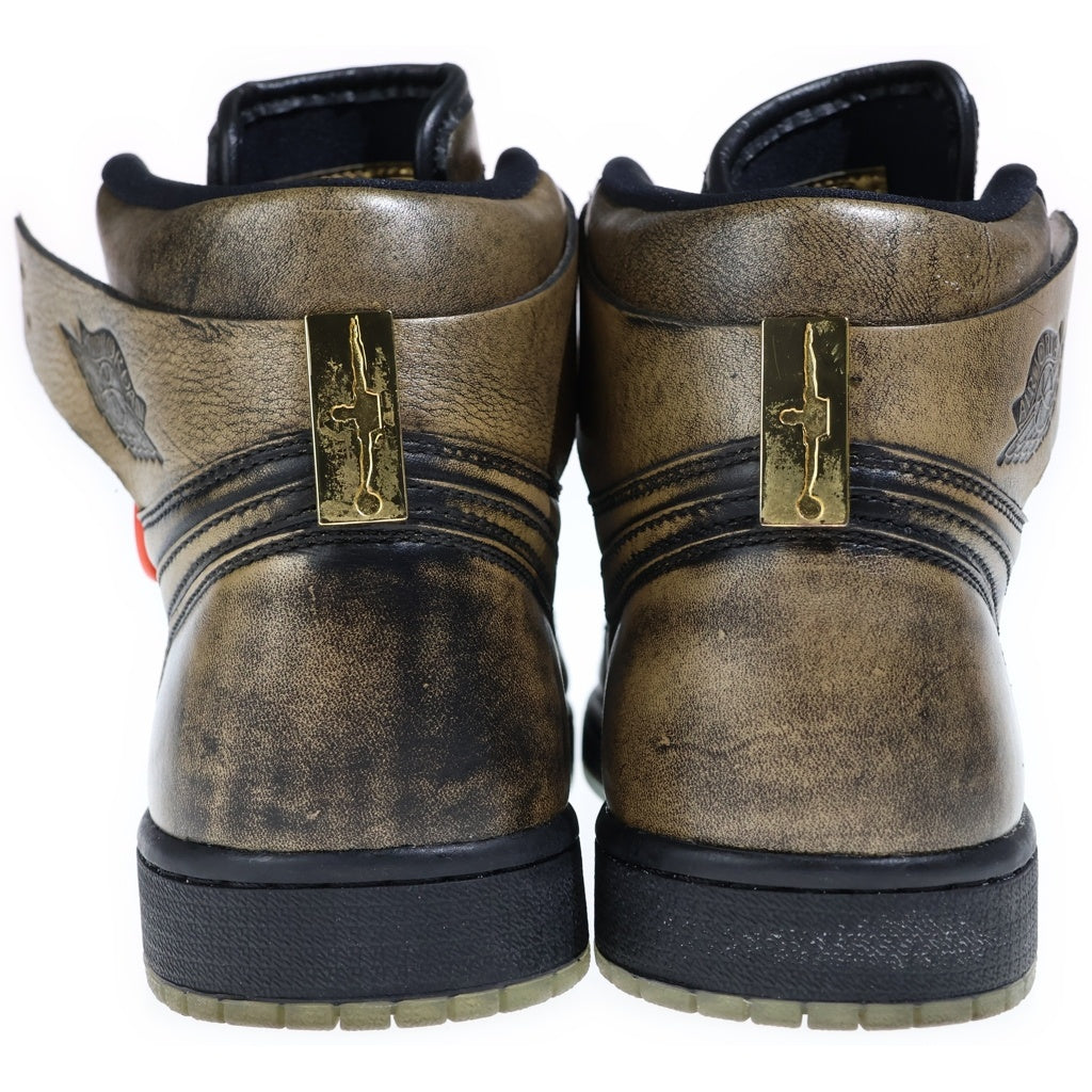 NIKE(ナイキ) AIR JORDAN 1 RETRO HIGH OG WINGS AA2887-035 エアジョーダン1 ウイングス スニーカー US9/27.0cm ブラック/ゴールド