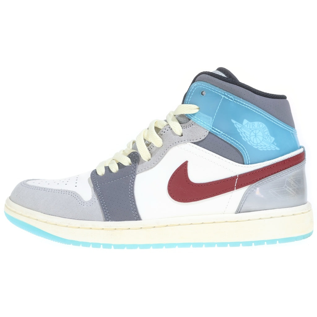 NIKE(ナイキ) AIR JORDAN 1 MID FB1870-161 エアジョーダン1 エクスプロレイション ユナイト ミッドカットスニーカー US8.5/26.5cm ブルー/グレー/ホワイト