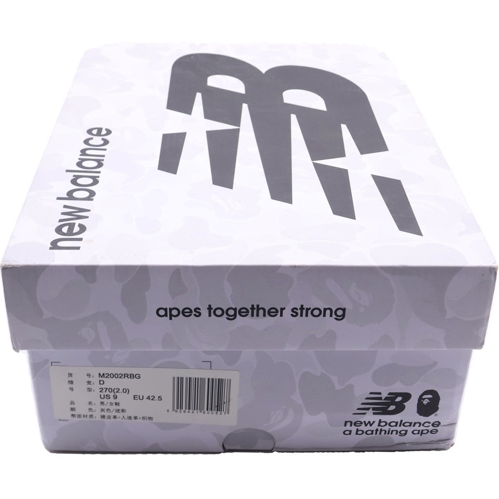 New Balance(ニューバランス) ×A BATHING APE 2002R M2002RBG アベイシングエイプ ローカットスニーカー US9/27.0cm グレー