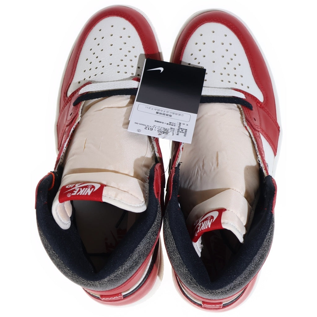 NIKE(ナイキ) AIR JORDAN 1 HIGH OG DZ5485-612 エアジョーダン1 ロスト&ファウンド シカゴ ハイカットスニーカー US9/27.0cm ホワイト/レッド
