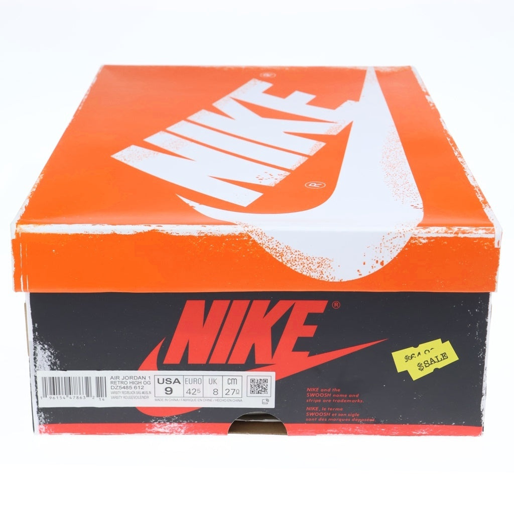 NIKE(ナイキ) AIR JORDAN 1 HIGH OG DZ5485-612 エアジョーダン1 ロスト&ファウンド シカゴ ハイカットスニーカー US9/27.0cm ホワイト/レッド