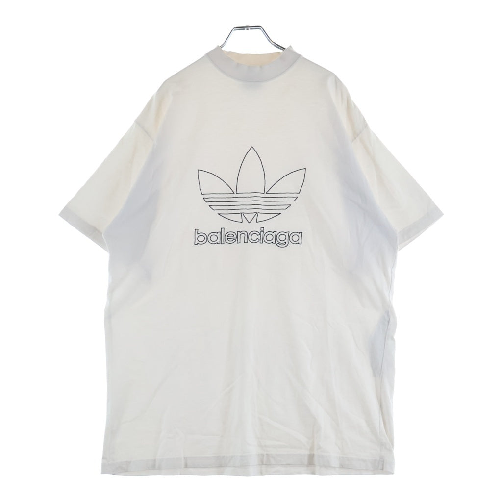 BALENCIAGA(バレンシアガ) 23SS ×adidas アディダス ロゴ刺繍 クルーネック 半袖Tシャツ 723976 TNVN8 ホワイト