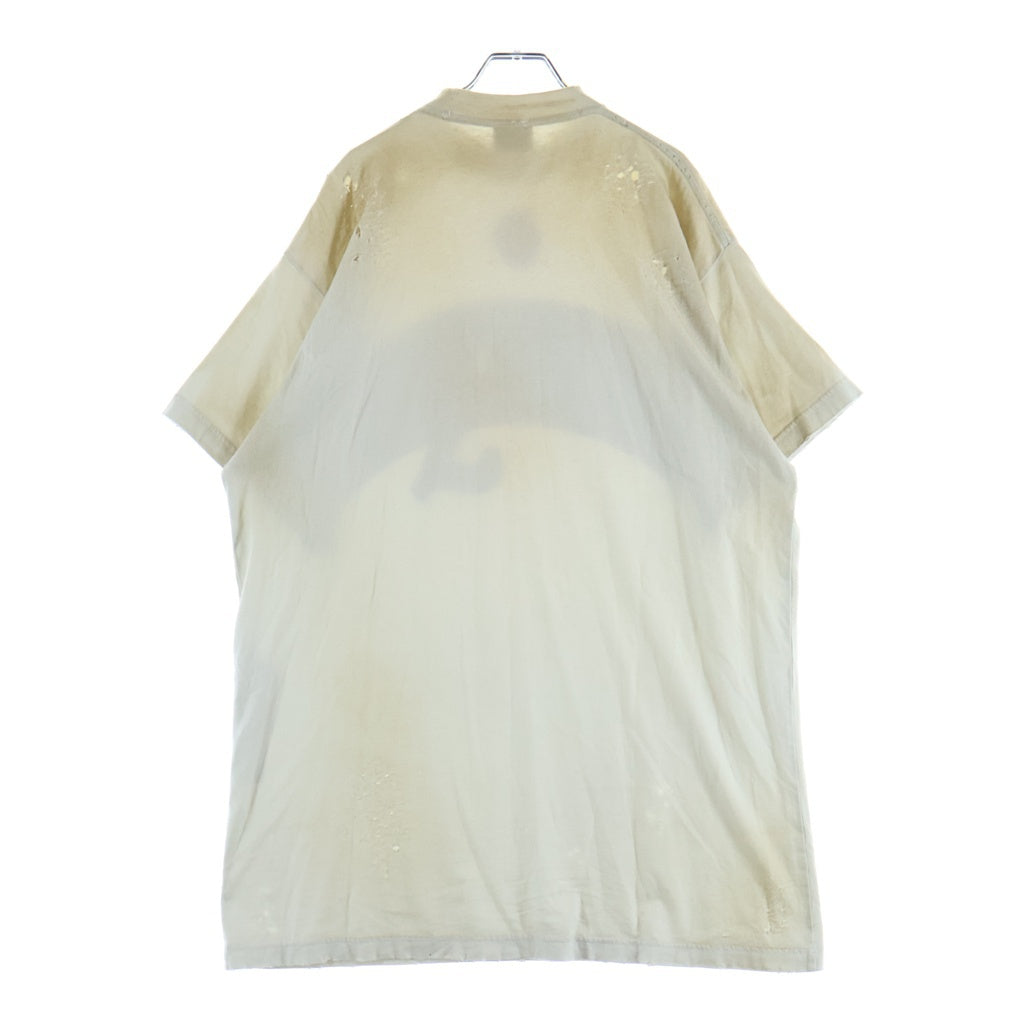 BALENCIAGA(バレンシアガ) 23AW クラッシュダスト加工 ワッペン 半袖Tシャツ 739028 TOVN2 ホワイト