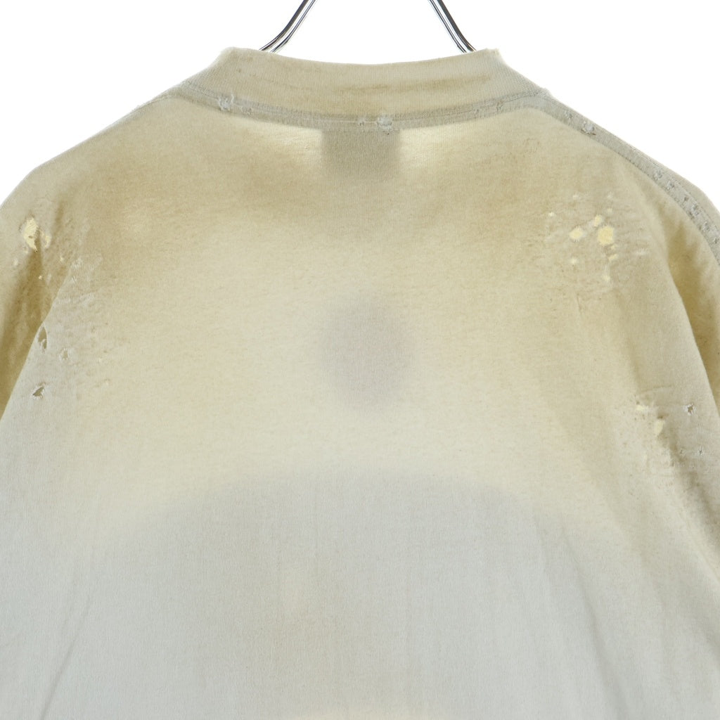 BALENCIAGA(バレンシアガ) 23AW クラッシュダスト加工 ワッペン 半袖Tシャツ 739028 TOVN2 ホワイト