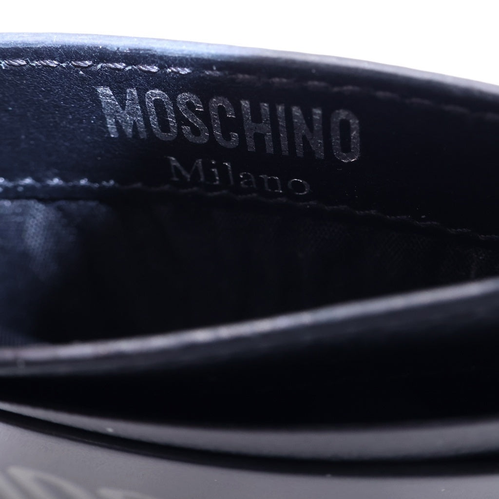 MOSCHINO(モスキーノ) Card Holder ロゴプリント カードホルダー カードケース ブラック