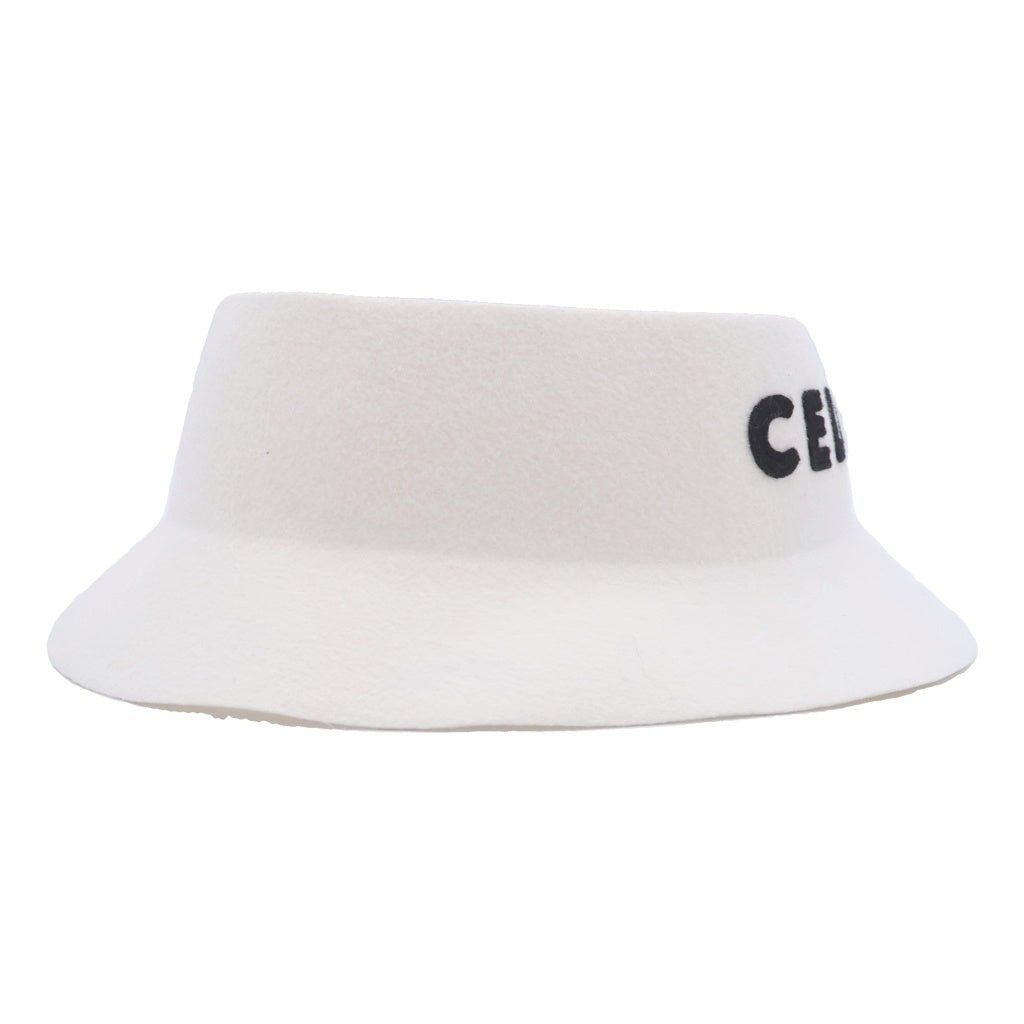 CELINE(セリーヌ) クラウンレスハット 帽子 ブランドロゴ 2AUV3749Q ホワイト