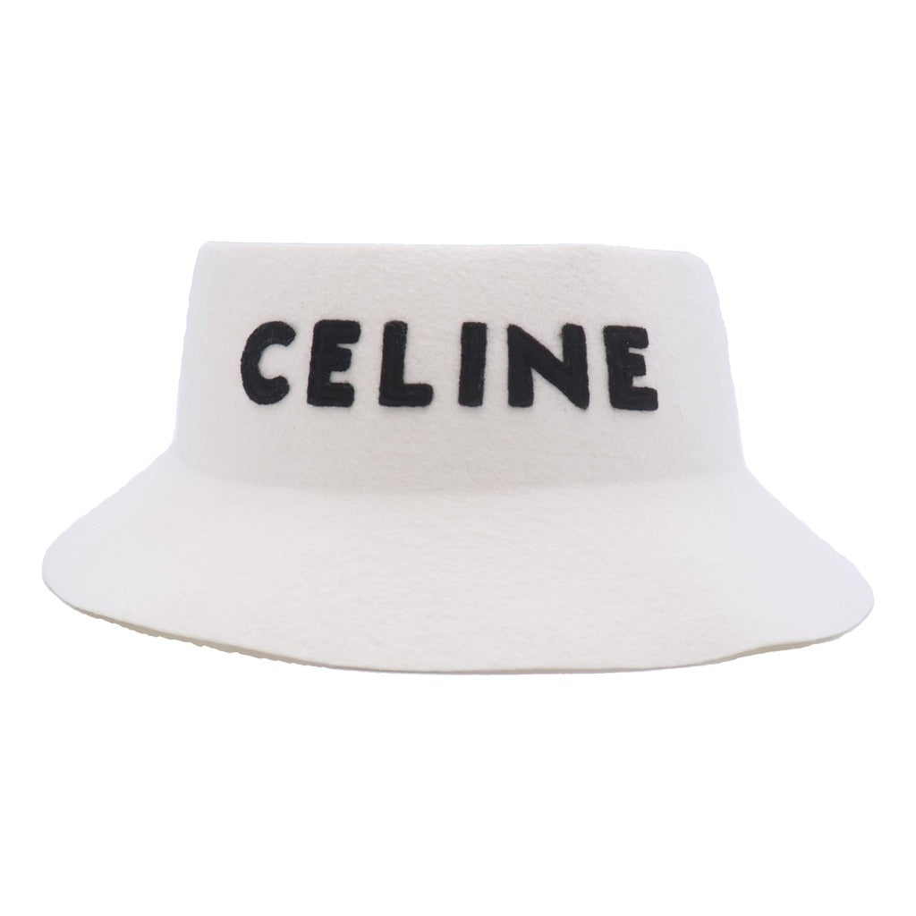 CELINE(セリーヌ) クラウンレスハット 帽子 ブランドロゴ 2AUV3749Q ホワイト