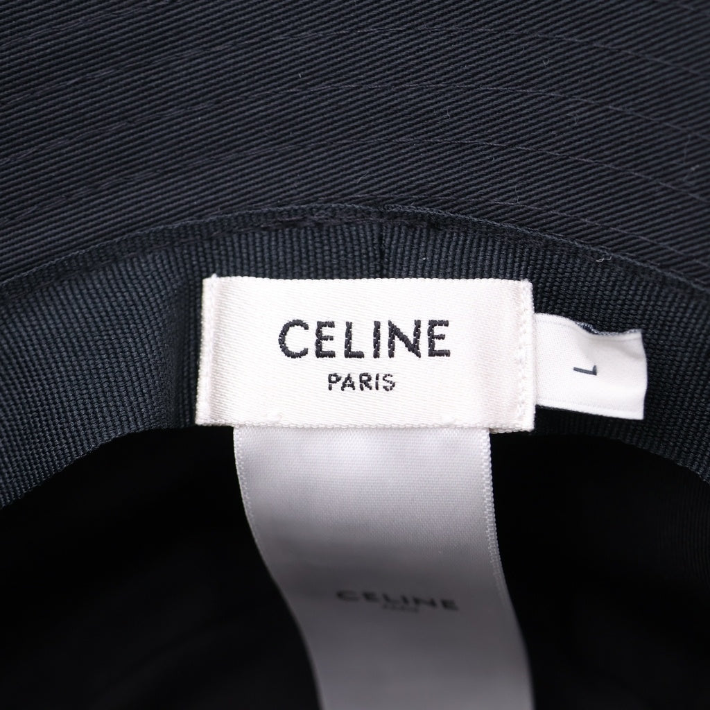 CELINE(セリーヌ) LOGO BUCKET HAT ロゴプリント バケットハット ブラック 2AUO1968P
