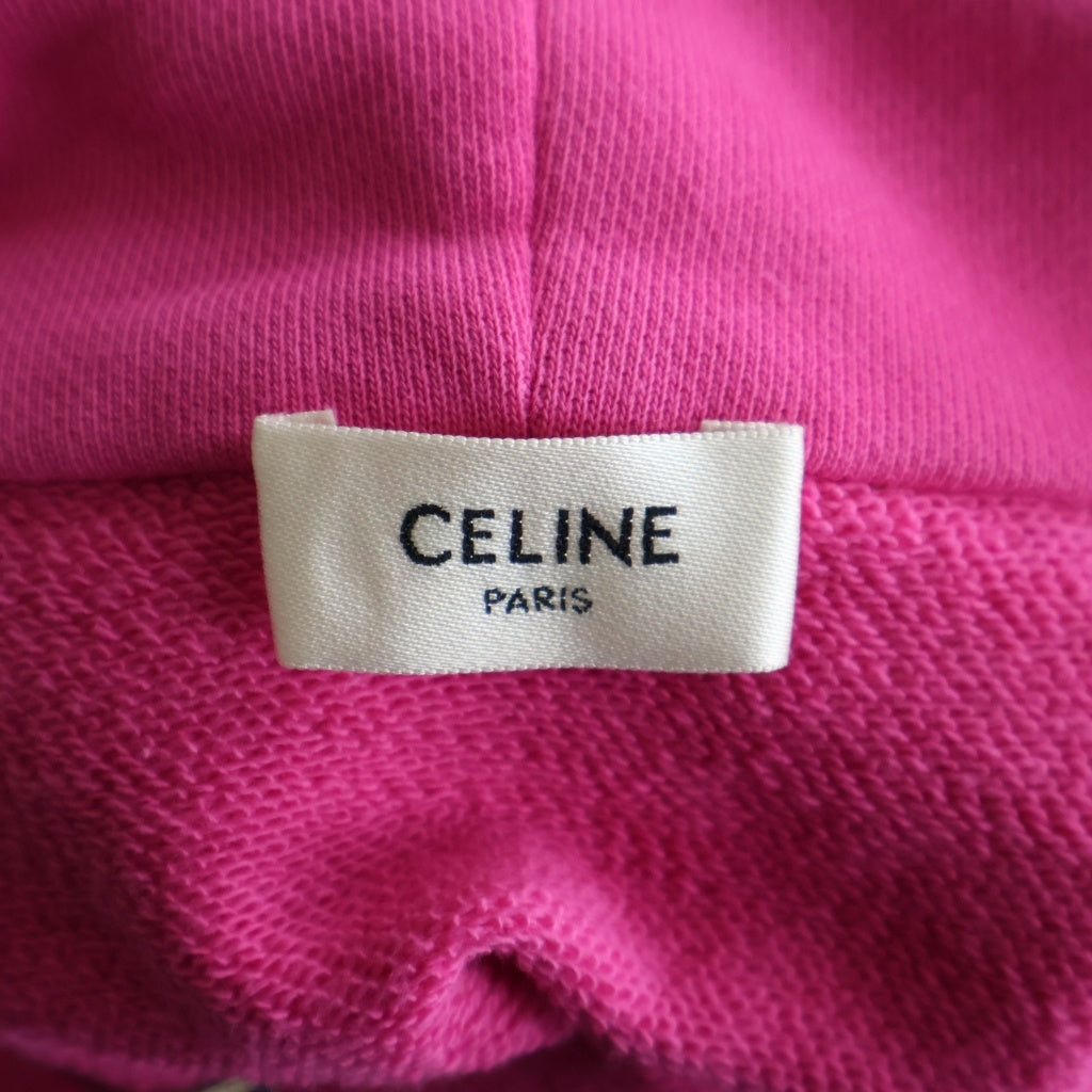 CELINE(セリーヌ) パームツリー スタッズ フーディー プルオーバーパーカー ピンク 2Y795670Q