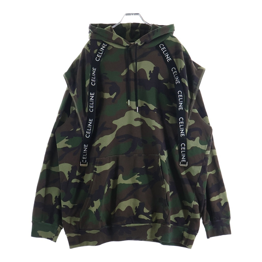 CELINE(セリーヌ) 23AW Bands Hoodie 迷彩 プルオーバーパーカー カモフラ 2Y85A885M