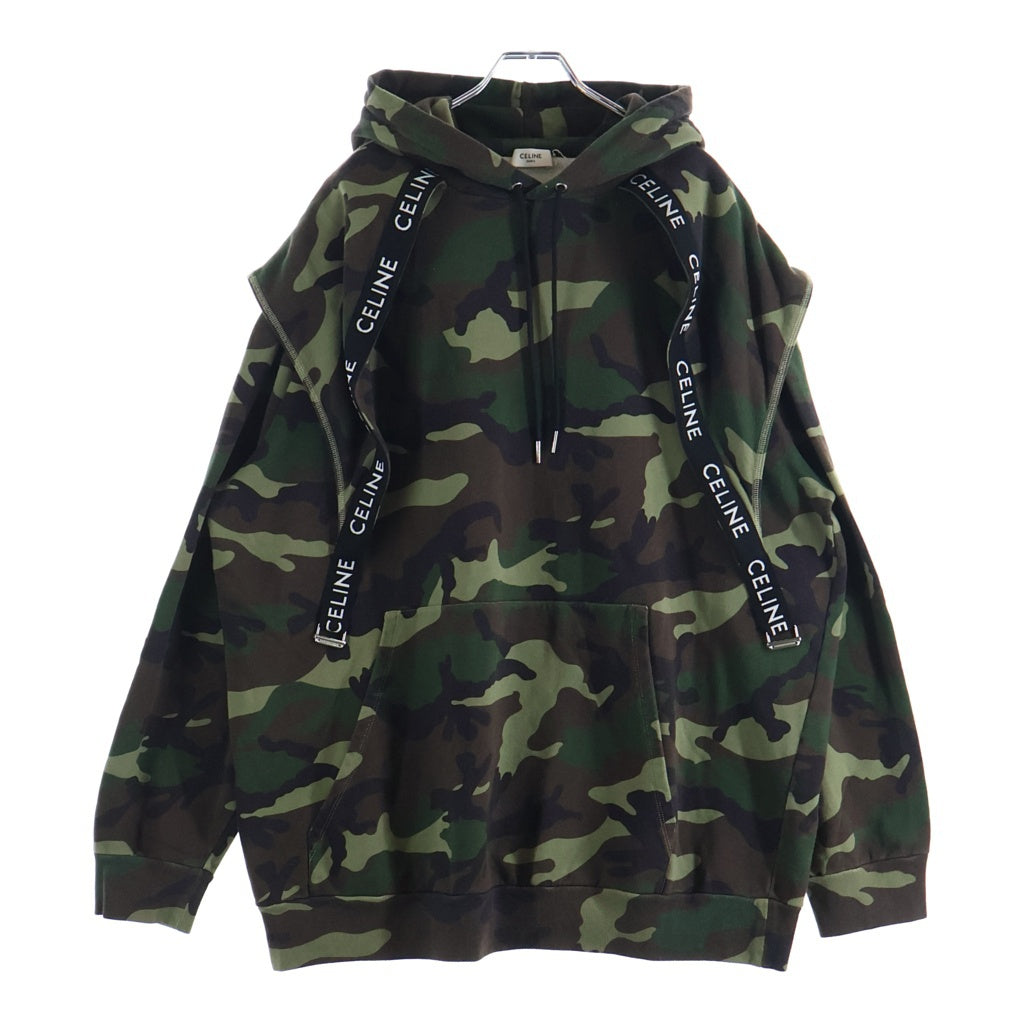 CELINE(セリーヌ) 23AW Bands Hoodie 迷彩 プルオーバーパーカー カモフラ 2Y85A885M