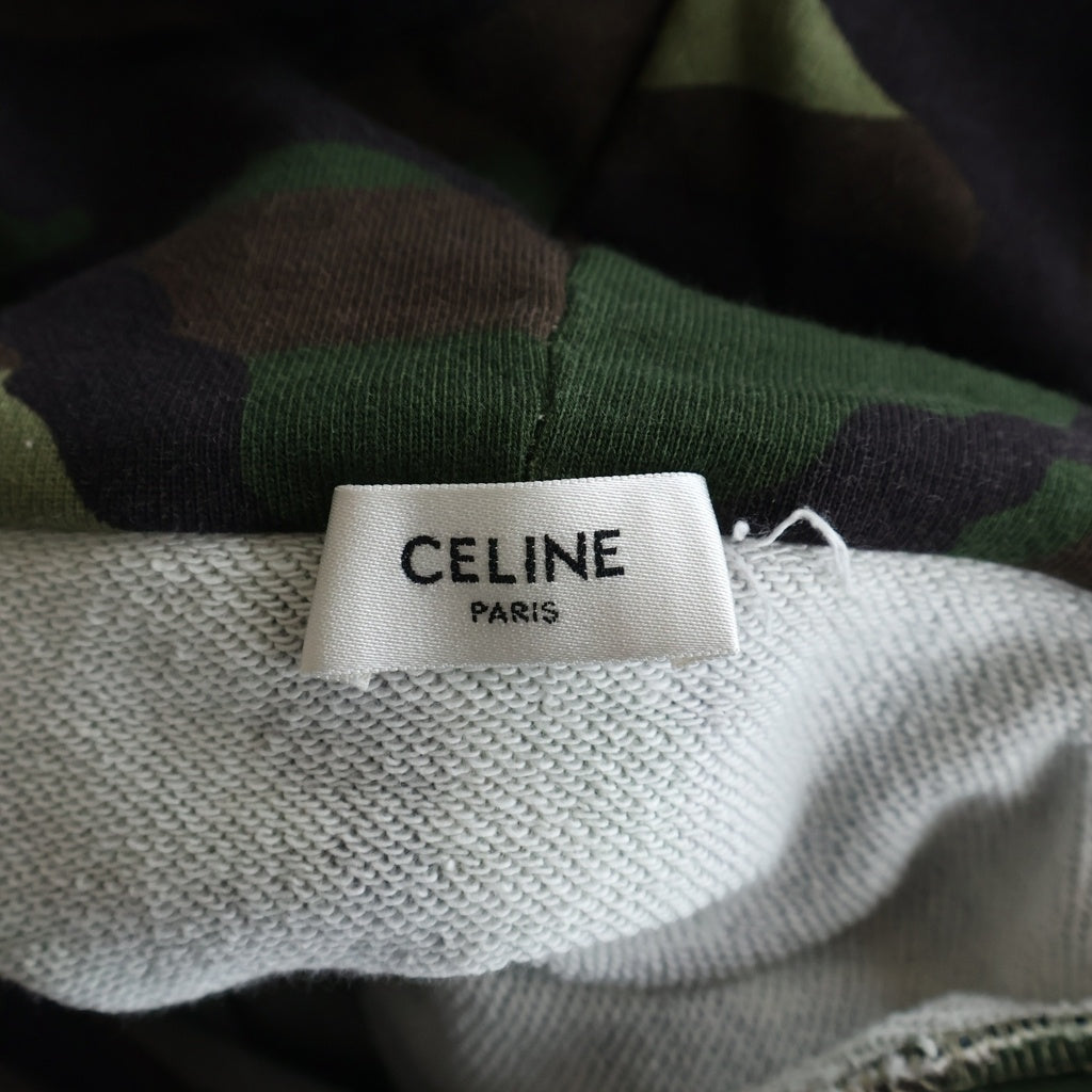CELINE(セリーヌ) 23AW Bands Hoodie 迷彩 プルオーバーパーカー カモフラ 2Y85A885M