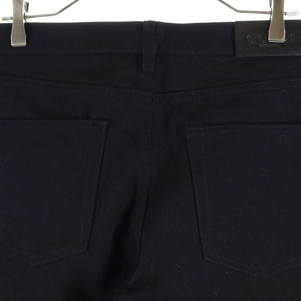 GUCCI(グッチ) 26SS ホースビットディテールデニムパンツ 860844 XDDFW ブラック