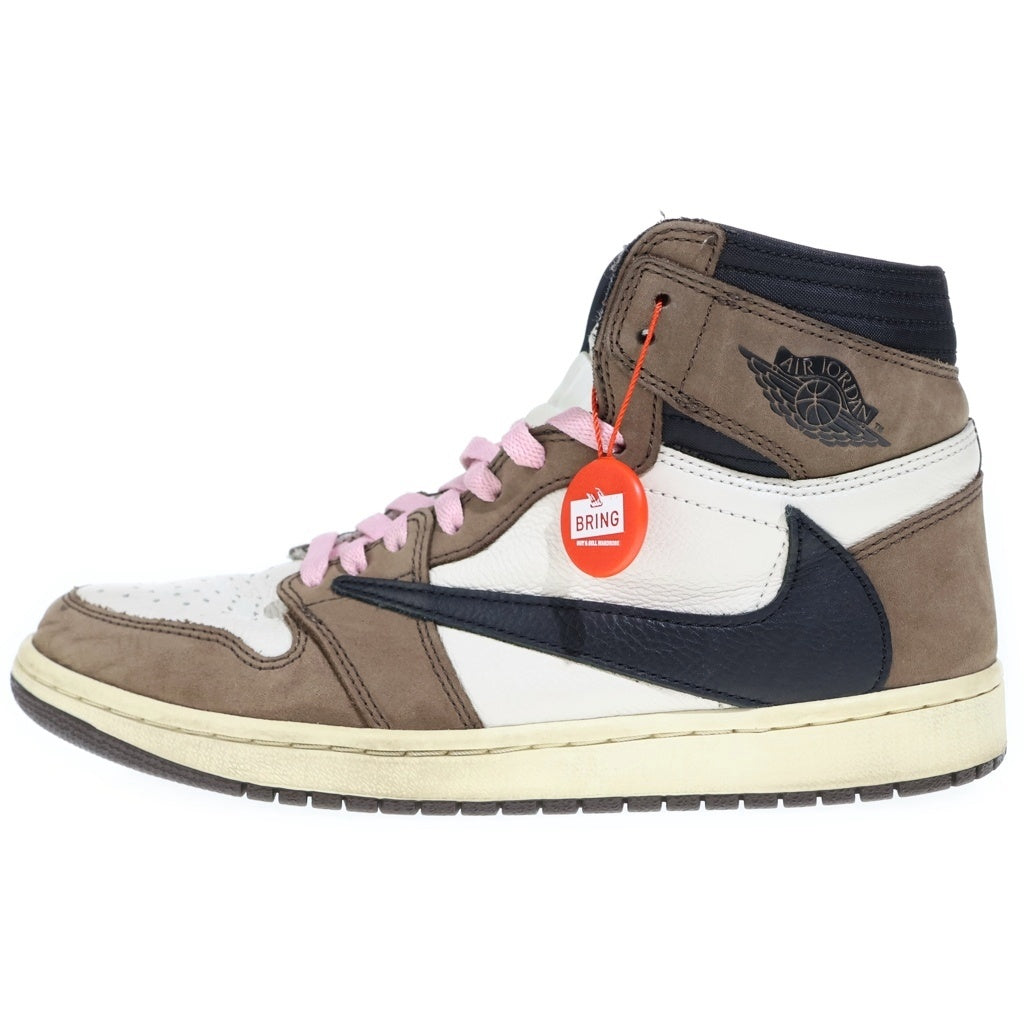 NIKE(ナイキ) ×TRAVIS SCOTT AIR JORDAN 1 RETRO HIGH OG TS SP CD4487-100 トラヴィススコット エアジョーダン1 ハイカットスニーカー US8.5/26.5cm