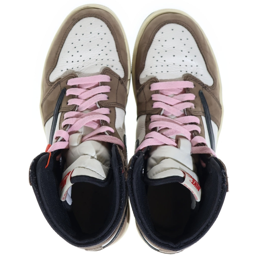 NIKE(ナイキ) ×TRAVIS SCOTT AIR JORDAN 1 RETRO HIGH OG TS SP CD4487-100 トラヴィススコット エアジョーダン1 ハイカットスニーカー US8.5/26.5cm