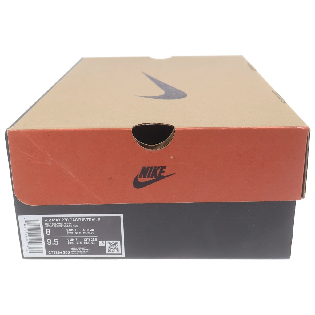 NIKE(ナイキ) ×TRAVIS SCOTT AIR MAX 270 CACTUS TRAILS CT2864-200 トラヴィススコット エアマックス270 カクタストレイル ローカットスニーカー US8/26.0cm ベージュ