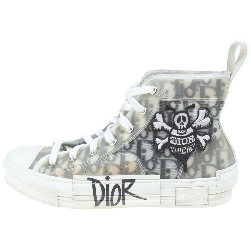 Christian Dior(クリスチャンディオール) ×Shawn Stussy B23 High Top Sneaker Noir 3SH118YYO ショーンステューシー オブリーク柄 ハイカットスニーカー ノワール グレー/ホワイト